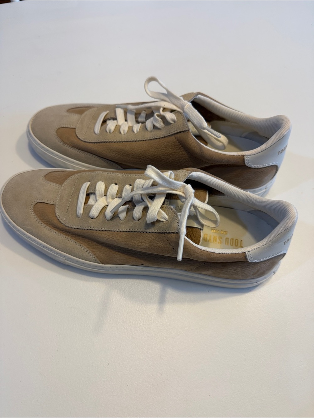 Todd Snyder Tuscan Low Profile Beige Suede Casual Sneakers Sz 10.5.  Bag4